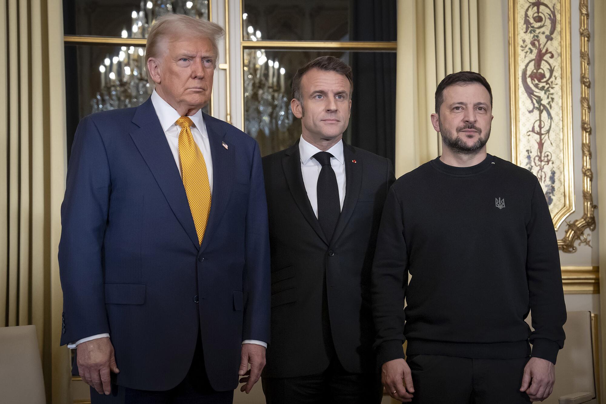 Donald Trump Macron y Zelensky